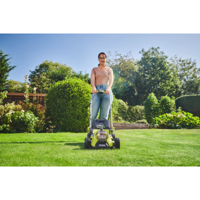 Газонокосилка аккумуляторная Ryobi ONE+ HP RY18LMX33A-150 18В акб 1х5А·час 33см 30л 25-90мм 9.3кг