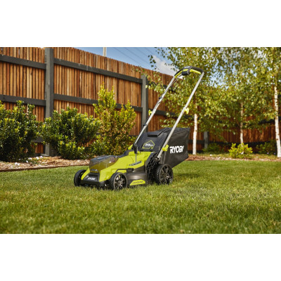 Газонокосилка аккумуляторная Ryobi ONE+ HP RY18LMX33A-150 18В акб 1х5А·час 33см 30л 25-90мм 9.3кг