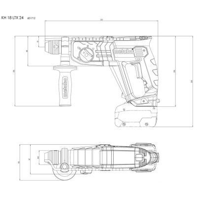 Перфоратор аккумуляторный Metabo KH 18 LTX 24 SDS-plus 18В 2.1Дж 2.6кг без АКБ и ЗП