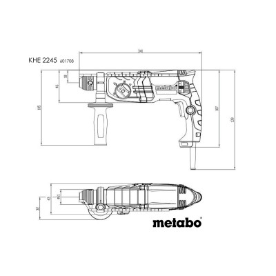 Перфоратор Metabo KHE 2245 SDS-plus 750Вт 2.2Дж 2.7кг