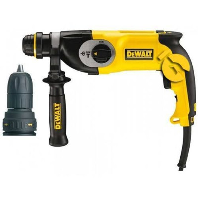 Перфоратор сетевой DeWalt SDS-Plus 900Вт 3.0 Дж 0-5350уд/мин 0-1450об/мин 3 режима кейс 3.1кг