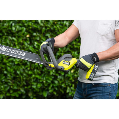 Кусторез аккумуляторный Ryobi ONE+ RY18HT55A-0 18В 55см шаг реза 24мм 2.4кг без АКБ и ЗП