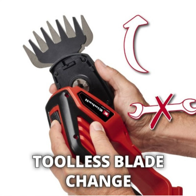 Ножницы для аккумуляторной травы Einhell GE-CG 18/100 Li-Solo 18В PXC 10см шаг реза 8мм 1.06кг без АКБ и ЗП