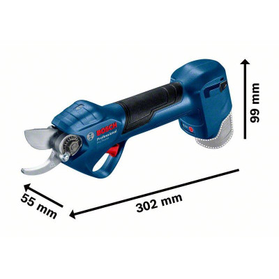 Секатор акумуляторний Bosch Professional Pruner, 12В, D різу 25мм, 1000гр, без АКБ та ЗП