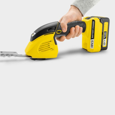 Ножницы для травы аккумуляторные Karhcer GSH 18-20 Battery 18В + насадка кусторез 20см шаг 10мм 1.15кг без АКБ и ЗП