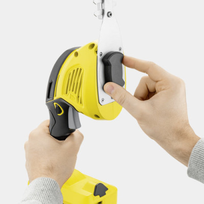 Ножницы для травы аккумуляторные Karhcer GSH 18-20 Battery 18В + насадка кусторез 20см шаг 10мм 1.15кг без АКБ и ЗП