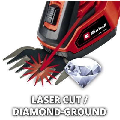 Ножиці для трави акумуляторні Einhell GE-CG 18/100 Li T - Solo 18В PXC леза 10/20см телескоп. руків'я 0.7кг без АКБ та ЗП