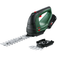Ножницы для травы аккумуляторные Bosch AdvancedShear 18V-10 + насадка кусторез 10/20см шаг реза 8мм 1xPBA 2.0Ah 2.45кг