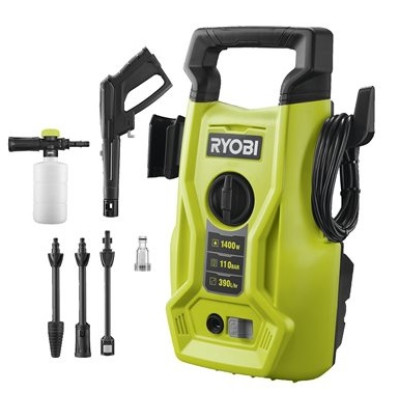 Мінімийка високого тиску Ryobi RY110PWA 1400Вт 110бар 390л/год шланг 5м 5.6кг