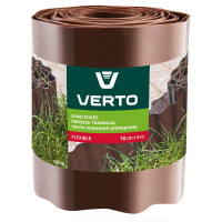 Лента газонная Verto, бордюрная, волнистая, 15смх9м, коричневый