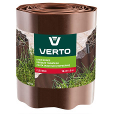 Стрічка газонна Verto, бордюрна, хвиляста, 15смх9м, коричневий