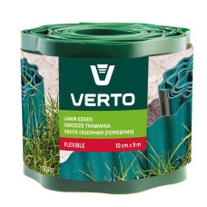 Лента газонная Verto, бордюрная, волнистая, 10смх9м, зеленый