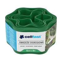 Лента газонная Cellfast, бордюрная, волнистая, 10смх9м, зеленый