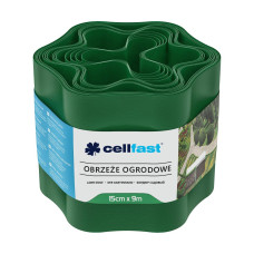 Лента газонная Cellfast, бордюрная, волнистая, 15смх9м, зеленый