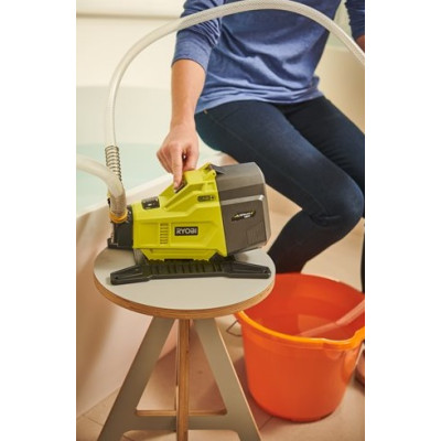 Насос для води акумуляторний Ryobi ONE+ R18TP-0 18В 1500л/год висота перекачування 14м захист сухого ходу 1.4кг без АКБ та ЗП