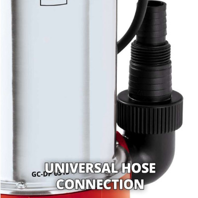 Насос дренажный Einhell GC-DP 6315 N 630Вт, 17000л/ч, выс. 8 м, глуб. 5 м, корпус нерж, 5.5 кг