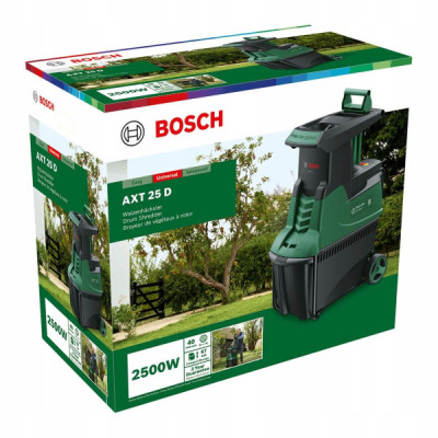 Измельчитель садовый Bosch AXT 25 D 2500Вт 40мм 31.3кг фреза низкошумная