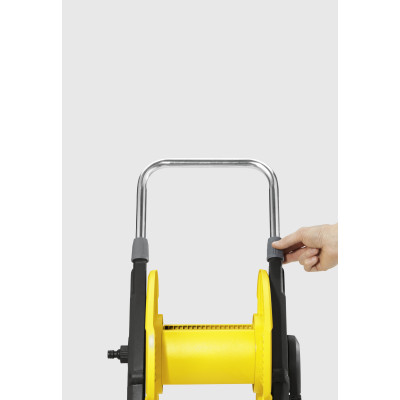Котушка для шланга Karcher "HT 3.400", складне, регулювання висоти ручки візка, довжина шланга: 1/2" 40м, 5/8" 30м, 3/4" 20м