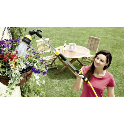 Зрошувач ручний Karcher Premium", Штанга для поливу телескопічна, душ садовий, 6 режимів, поворотна основа
