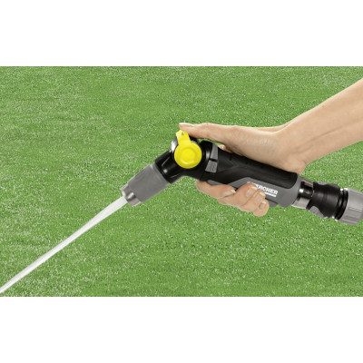 Зрошувач ручний Karcher "Premium", пістолетний, металевий, регулювання напору води, регулювання форми струменя води