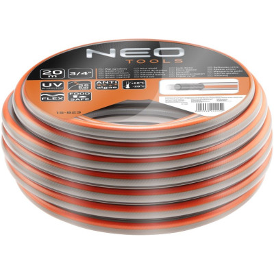 Шланг садовый Neo Tools Optima, 3/4", 20м, 4 слоя, до 25бар, -20…+60°C
