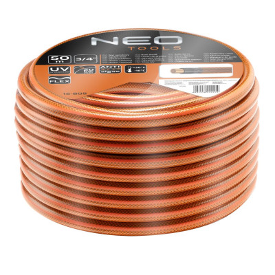 Шланг садовий Neo Tools Economic, 3/4", 50м, 4 шари, до 20бар, -10…+50°C