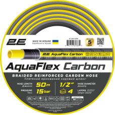 Шланг садовий 2Е AquaFlex Carbon 1/2&quot; 50м 4 шари 20бар -10…+60°C