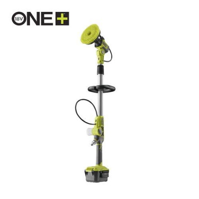 Щетка аккумуляторная телескопическая Ryobi ONE+ RWTS18-0 18В диск 15см 210об/мин 1-1.4м подача воды IPX7 3.4кг без АКБ и ЗП