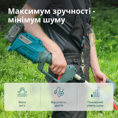 Тример садовий акумуляторний Konner&Sohnen KS BCT-20V 20В літій-іонна 5500–7500об/хв 3.8кг без АКБ за ЗП