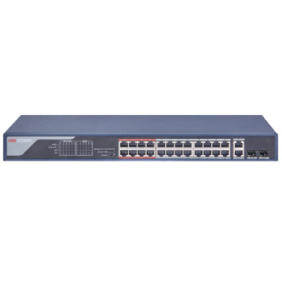 DS-3E0326P-E(B) 24-портовый неуправляемый POE коммутатор Hikvision DS-3E0326P-E(B) 24-портовый неуправляемый POE коммутатор Hikvision
