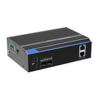 UTP7202GE-POE Промисловий 2-портовий некерований комутатор Gigabit+2*SFP (12-48 В)