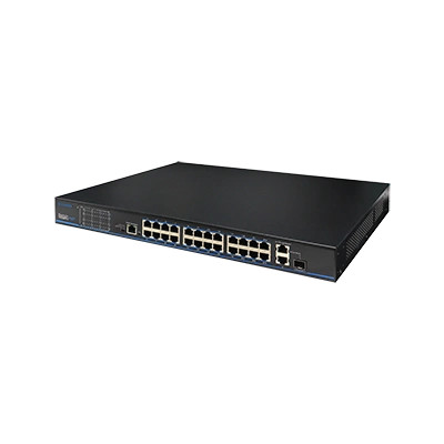 UTP3226TS-PSB 24 порти 10/100 Мбіт/с PoE+ 2 порти Gigabit RJ-45 (1 порт комбінований SFP)