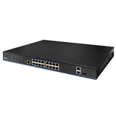 UTP3218TS-PSB 16 портів 10/100 Мбіт/с PoE+ 2 порти Gigabit RJ-45 (1 порт комбінований SFP)