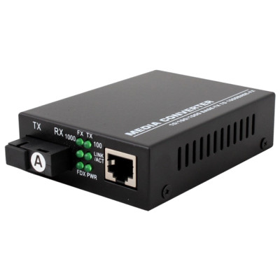 TelStream MC-218/320SC Медиаконвектор (1310TX&1550RX, 10/100/1000, 20км SC)