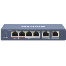 DS-3E0106HP-E/M 4-портовый неуправляемый POE коммутатор Hikvision
