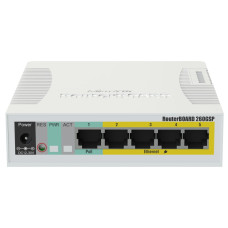 MikroTik RB260GSP (CSS106-1G-4P-1S) 5-портовый гигабитный управляемый PoE