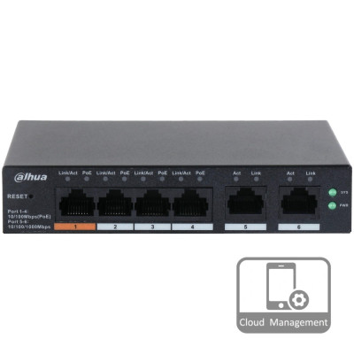 DH-CS4006-4ET-60 4-портовий керований з PoE