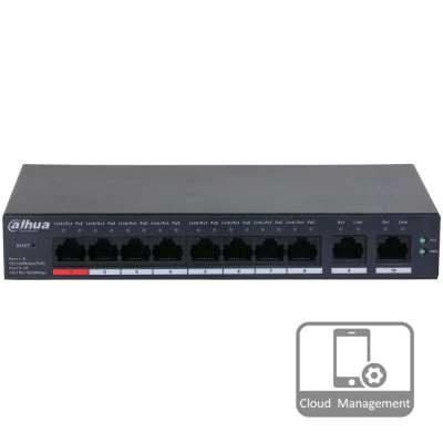 DH-CS4010-8ET-110 8-портовий керований з PoE