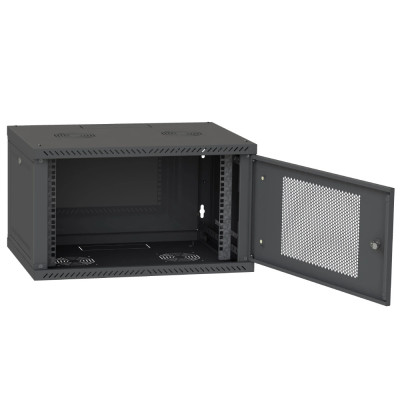 IPCOM 4U 600x350 Шафа телекомунікаційна двері перф (RAL9005)