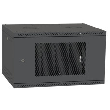 IPCOM 4U 600x450 Шафа телекомунікаційна двері перф (чорна)