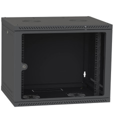 IPCOM 9U 600x450 Шкаф телекоммуникационный двери стекло (черный)
