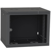 IPCOM 12U 600x450 Шкаф телекоммуникационный двери стекло (черный)
