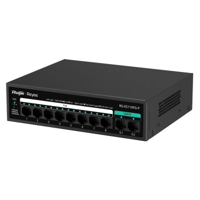 Ruijie Reyee RG-ES110FG-P 10-портовий 10/100Мб некерований PoE