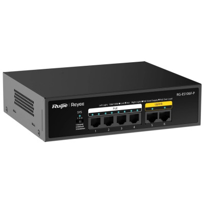 Ruijie Reyee RG-ES106F-P 6-портовий 10/100Мб некерований PoE