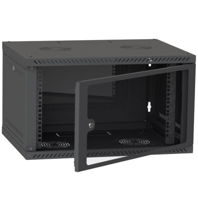 IPCOM СН-4U-060х035-ДС-9005 Шафа телекомунікаційна скло (RAL9005)