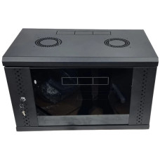 EServer 6U Шафа скло чорне
