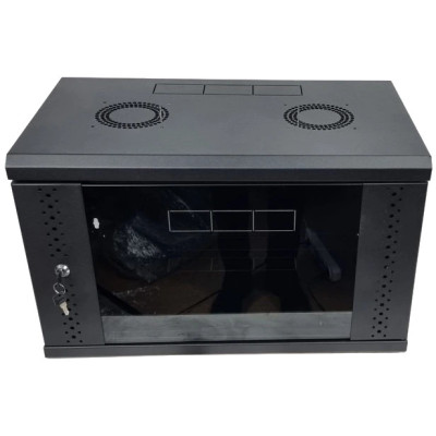 EServer 6U Шафа скло чорне