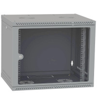 IPCOM 9U 600x600 Шкаф телекоммуникационный двери стекло (серый)