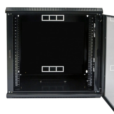 19"12U, 600х600х640 мм Шафа акрилове скло чорна