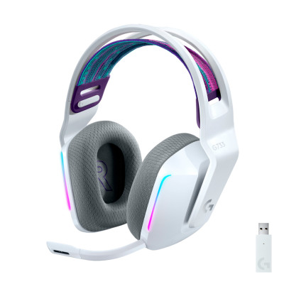 Навушники Logitech G733 Lightspeed Wireless RGB Gaming Headset White (981-000883) Навушники Logitech G733 Lightspeed Wireless RGB Gaming Headset White (981-000883)